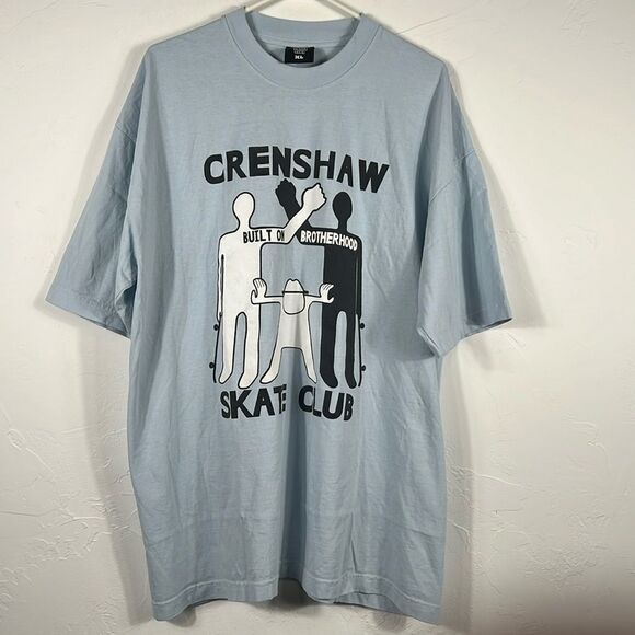 🔥 Vintage CRENSHAW SKATE CLUB Built on Brotherhood Skateboard Tee XL - PERFECT - Picture 1 of 6